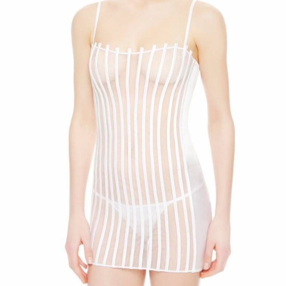 LaPerla Graphique Coutour Chemise Slip Set Nude